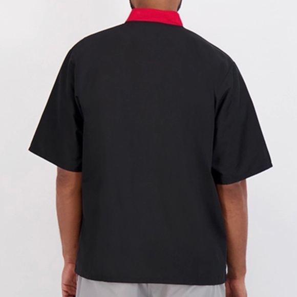 Happy Chef | NEW Signature Chef Coat | Unisex Black/Red Medium - Picture 7 of 14